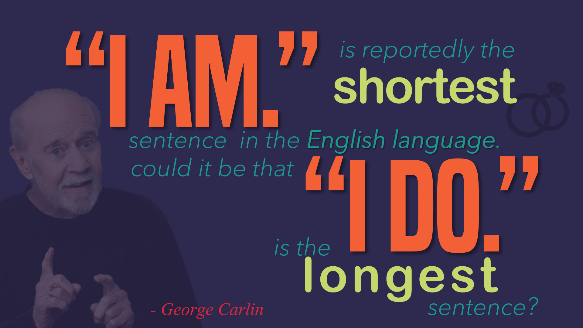 “I am.” is reportedly the shortest sentence in the English language. Could it be that “I do.” is the longest sentence?